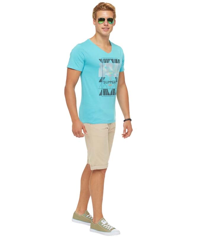 Summerfresh T-Shirt BOARDING Herren hellblau